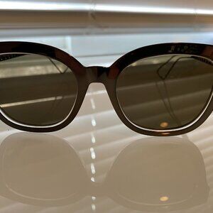 Christian Dior Sunglasses Model Diorama 1 Silver Cannage Pattern Mirrored Lenses